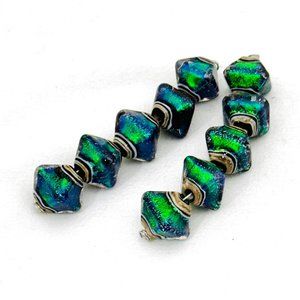 Grace Lampwork Emerald Ridge Handmade Glass Beads - Two Strands/10 Beads - New